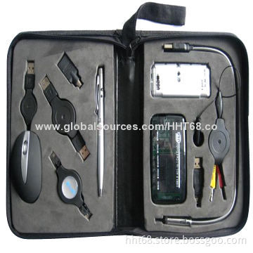 Computer USB Travel Tool Kits with Retractable 3-D Optical Mouse, Ideal for Promotional GiftsNew